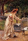 Alfred Stevens Famous Paintings - Afternoon in the Park